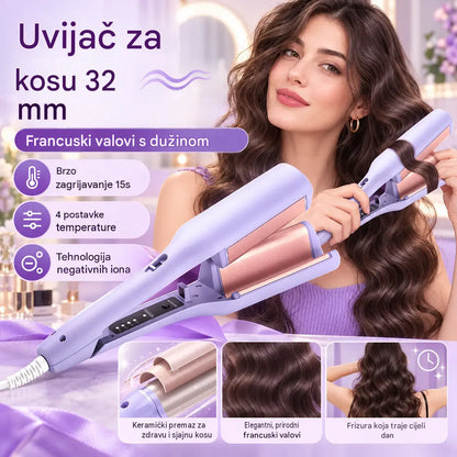 1💈1 komad za 33 eura 💐💁‍♀️ Uređaj za valovitu kosu – sjaj kao iz salona i zaštita od topline ✨