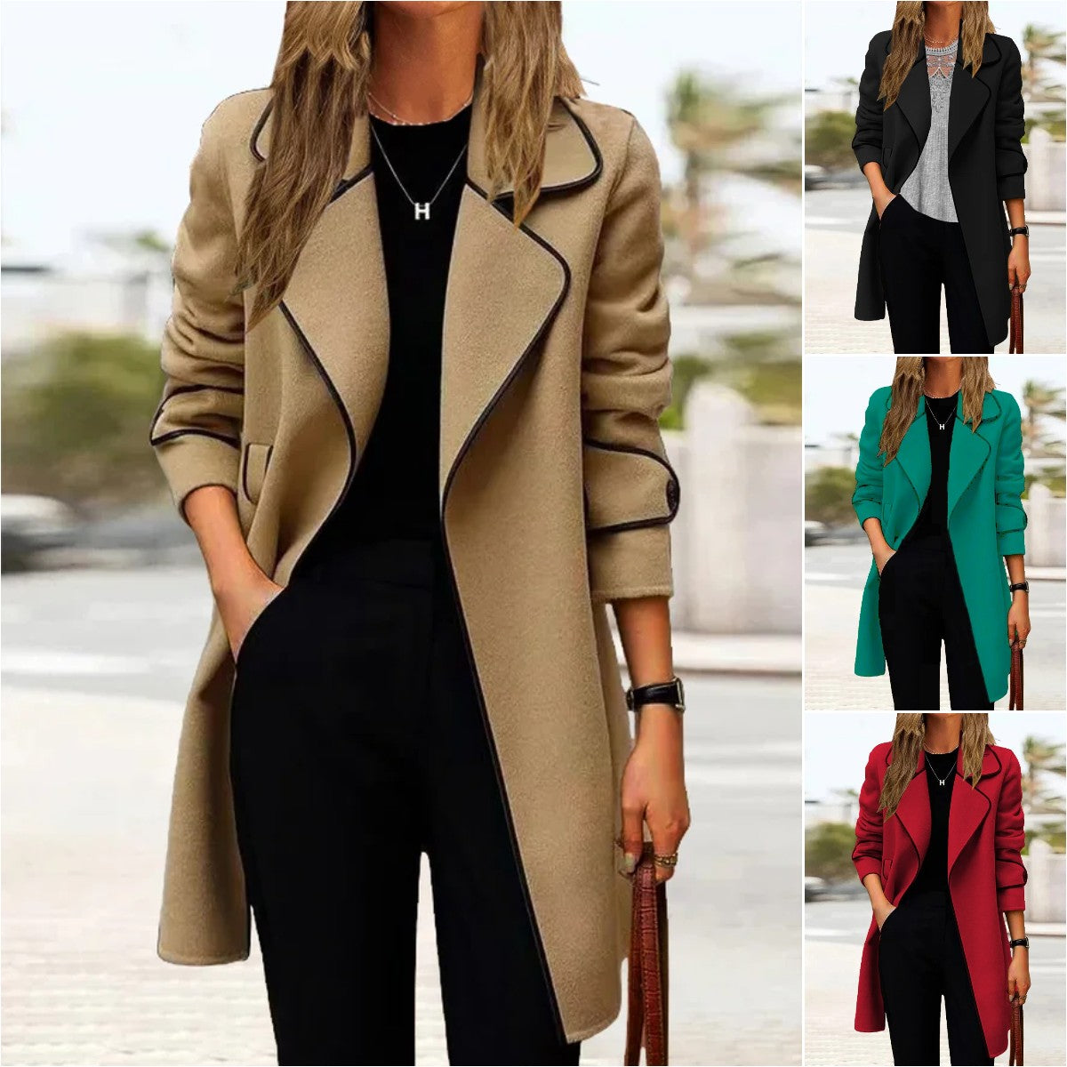 🔥[39% popust][M-4XL] Jesen i zima 2024. nova dvostrana ženska jakna srednje dužine od kašmira3750680