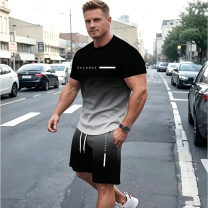 😍Kupite jedan, dobijte jedan gratis😍【S-3XL】👖2026 Novi muški modni višebojni ljetni komplet kratkih rukava od čistog pamuka