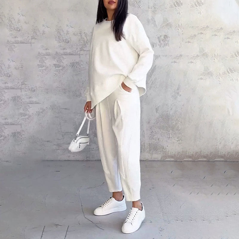 💖 Nueva promoción 50% de descuento, conjunto casual sencillo de algodón 2025 primavera-otoño, versátil para el día a día y el trabajo
