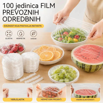 [200 listova] Prozirna prozirna folija za jednokratnu upotrebu, pogodna za posude i hranu. Savršeno prianja, izvrsno brtvljenje, jednostavno za korištenje. ✅ Plaćanje pouzećem.