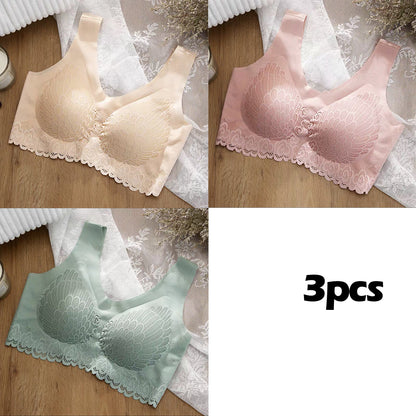👙【Conjunto de 3 piezas】Sujetador de encaje cómodo nuevo y mejorado, adecuado para tallas grandes (49% de descuento)