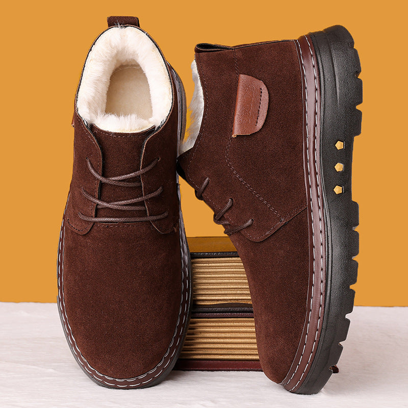 🔥【38-46】Botas de invierno para hombre, hechas a mano, de alta calidad, con forro grueso y calefacción, colección de invierno 2024 - 3834322 