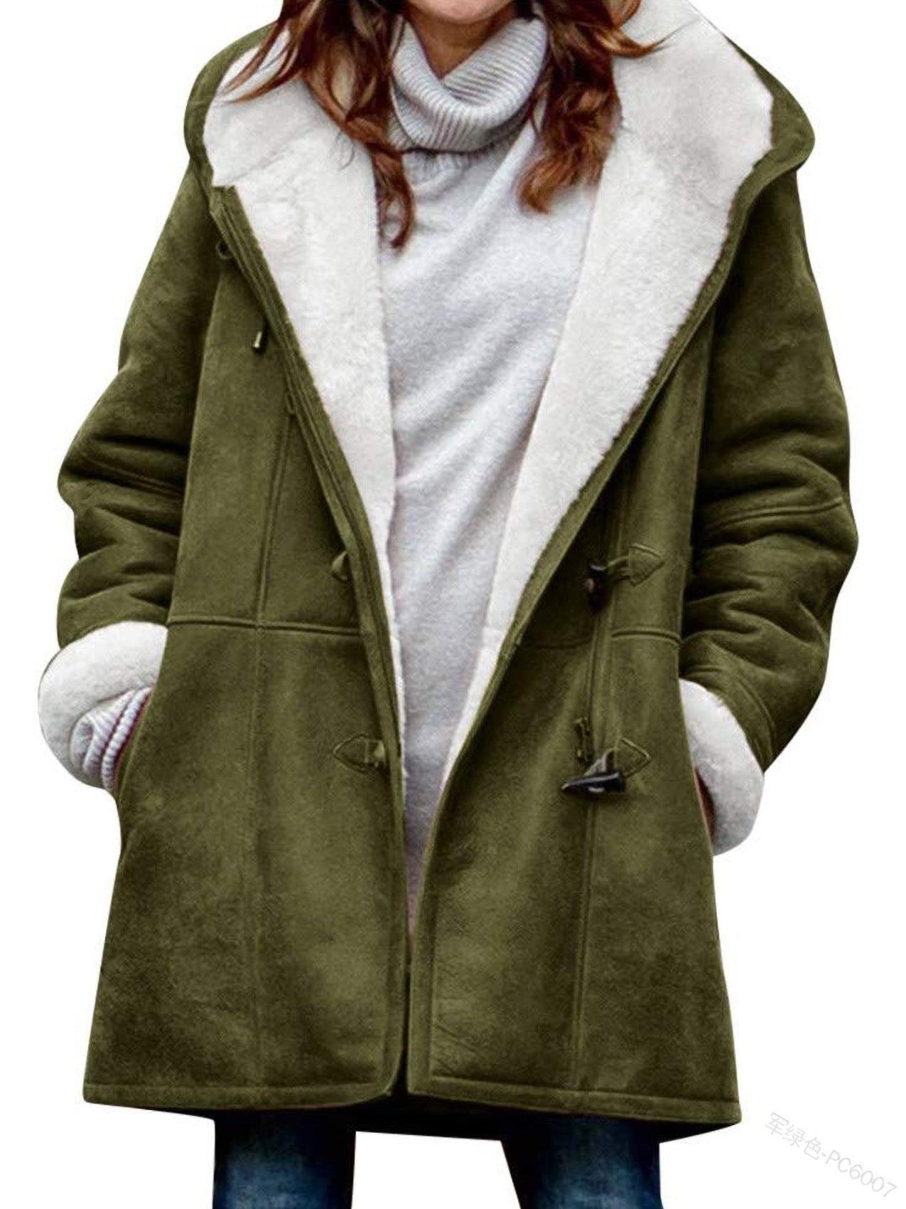 🐏🥼💖【Nueva colección de invierno 43% de descuento】2025 Abrigo de mujer elegante y cálido de ante con forro polar, S-5XL, abrigo de invierno/para el día a día