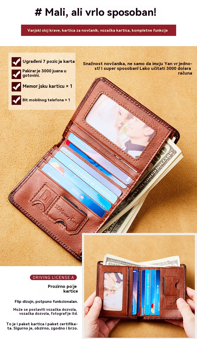 Kupite 1 i dobijte 1 gratis! 👝✨ Novi muški protuprovalni novčanik od prave kože