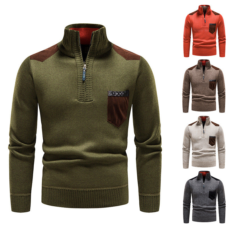 ❤️‍🔥【M-3XL】Suéter casual para hombre, otoño/invierno, con cierre de cremallera