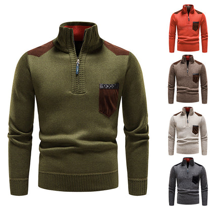 ❤️‍🔥【M-3XL】Suéter casual para hombre, otoño/invierno, con cierre de cremallera