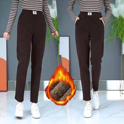 ❄️👖 Novo izdanje 50% popusta【S-3XL】2025 jesensko-zimske ženske baršunaste ležerne hlače visokog struka