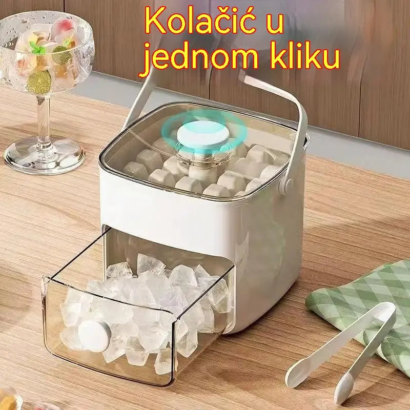 💞Prodaja premašila 50.000! 💥🥤🧊 50% popusta! Ledomat s funkcijom pohrane leda: proizvodi 48 kockica leda odjednom, poklopac otporan na curenje 🏖️✅