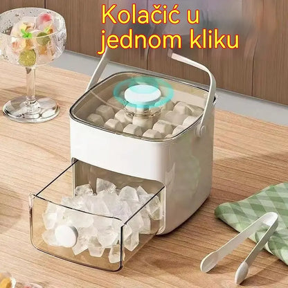 💞Prodaja premašila 50.000! 💥🥤🧊 50% popusta! Ledomat s funkcijom pohrane leda: proizvodi 48 kockica leda odjednom, poklopac otporan na curenje 🏖️✅