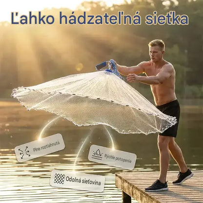 📢📢Časovo obmedzená zľava 40%!! ⏰ Ľahko nahadzovateľná rybárska sieť - odolná, rýchlo sa potápajúca, všestranná🌊 - Doprava zdarma až k vašim dverám