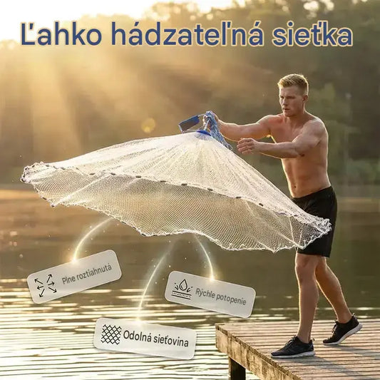 📢📢Časovo obmedzená zľava 40%!! ⏰ Ľahko nahadzovateľná rybárska sieť - odolná, rýchlo sa potápajúca, všestranná🌊 - Doprava zdarma až k vašim dverám