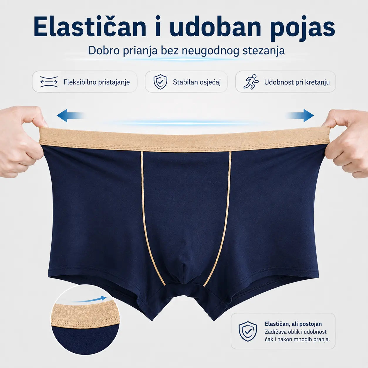 [4 komada] 31 € [45 kg - 150 kg] Muško donje rublje od čistog pamuka za veće veličine [XL-9XL] -- Besplatna dostava