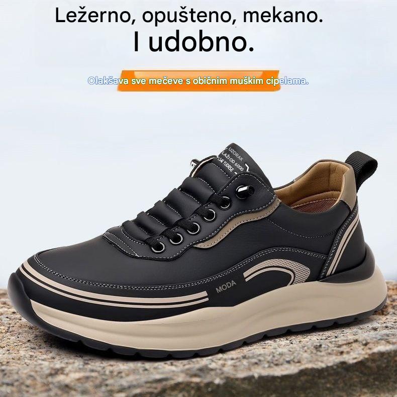 🔥👟Ograničena ponuda【39-45】Visokokvalitetne muške kožne sportske cipele, otporne na vodu i prljavštinu, s mekim potplatom za maksimalnu udobnost
