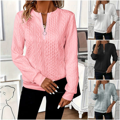 🎀🎀【50% de descuento】Suéter con cremallera para mujer otoño e invierno 2024 nuevo - 3764905 