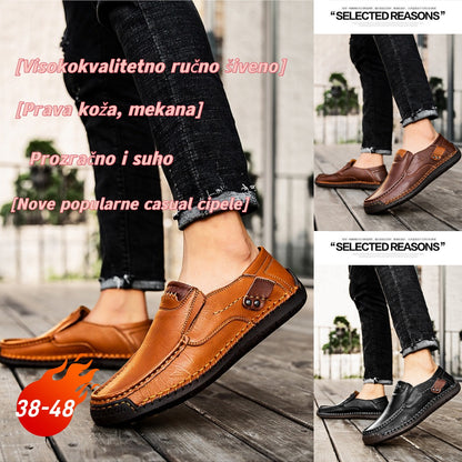 👞Bestseller 49% popusta🔥【38-48】Muške casual cipele od mekane prave kože, ručno šivane - protiv neugodnog mirisa ✅️Podrška plaćanju pouzećem