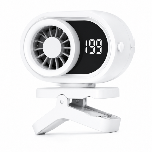 Ventilator bez upotrebe ruku s LED zaslonom, integriranom kopčom i 199 podesivih razina