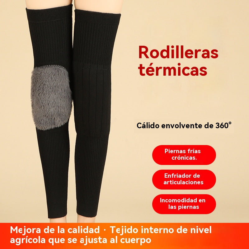 🦵🔥 Rodilleras térmicas largas de invierno – alivio del frío y dolor articular, cálidas y antideslizantes