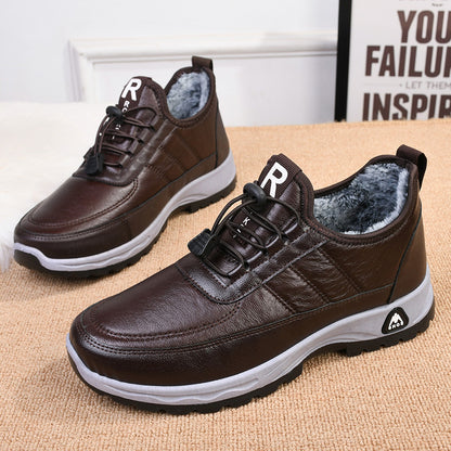 👟【39-44】Zapatillas de hombre, forro de algodón suave, suela blanda, impermeable y antideslizante