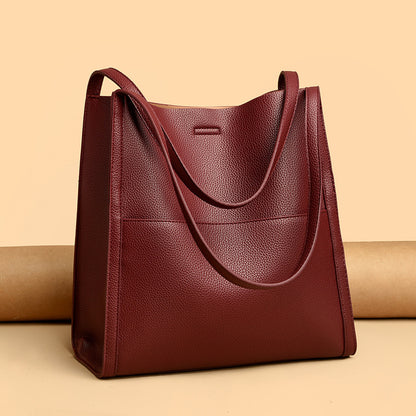 🔥👜👜【45% OFF】Чанта за рамо от мека кожа с голям капацитет, семпла, едноцветна, задължителна дреха за есента и зимата.