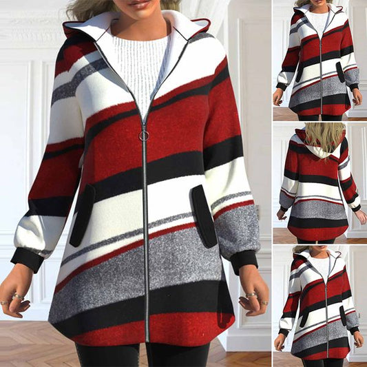 👗Ograničena ponuda 40% popusta【S-3XL】Zimska rasprodaja, visokokvalitetna ženska modna jakna s kapuljačom: debela i topla--3896845