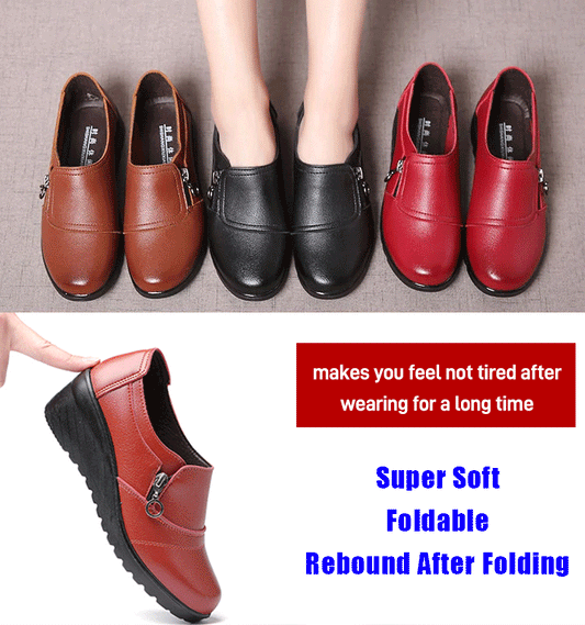 🔥👟40% de descuento [35-41] Zapatos de piel cómodos, suela suave, antideslizantes, resistentes al desgaste, calidad garantizada-3753348 