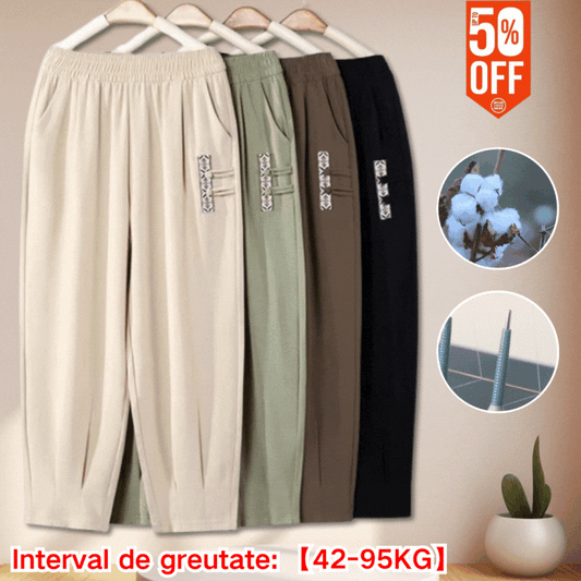 🔥🔥【M-4XL】👖Ljetne tanke prozračne pamučne lanene hlače, modne ležerne hlače s devet točaka
