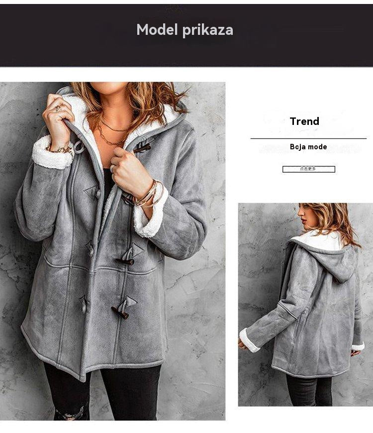 🥼🐏💖【Zimska novost 43% popusta】2025 Modna i topla ženska jakna od antilopa sa flis podlogom, S-5XL, zimska jakna/za slobodno vrijeme