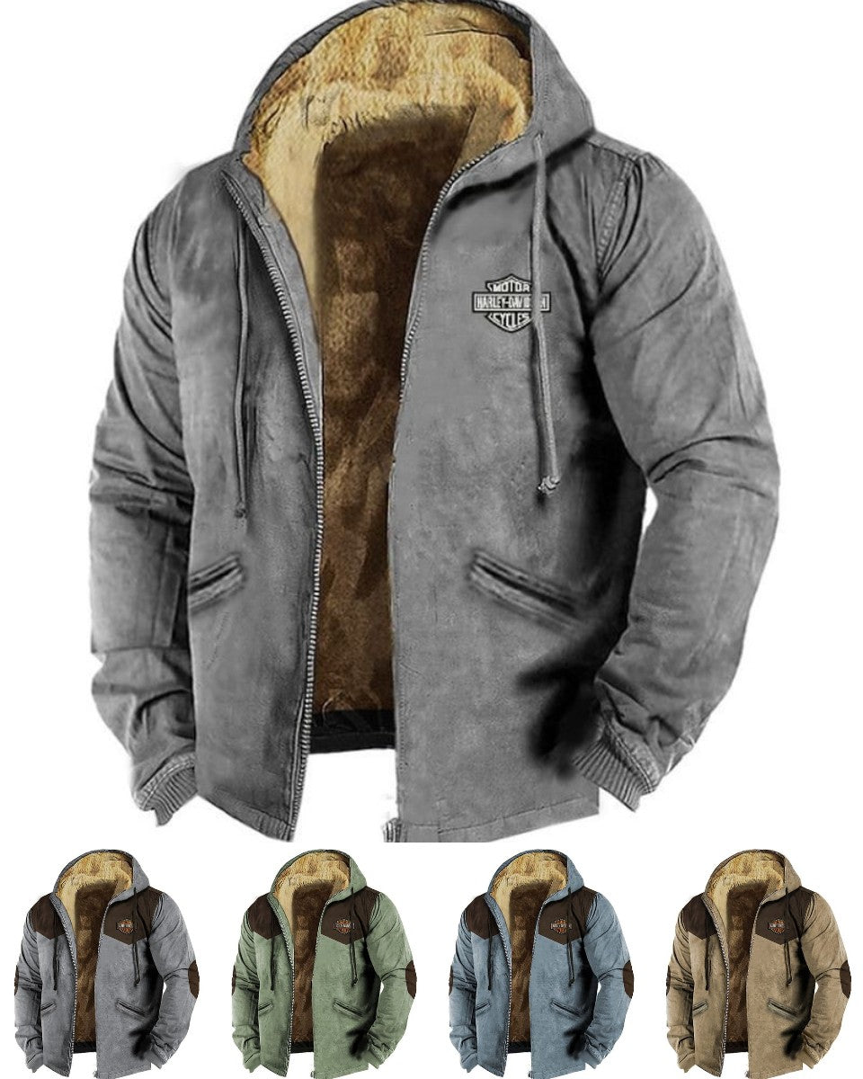 👍🧥[M-5XL] Modna moška jesensko-zimska široka jakna iz debelega žameta