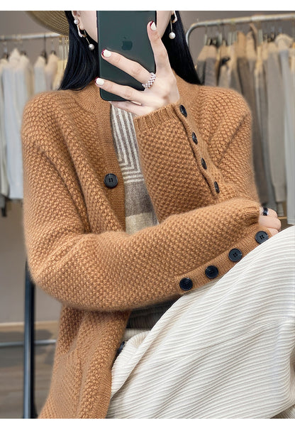 🧥Árcsökkentés és kiárusítás!💖✨【Korlátozott ajánlat 50% kedvezménnyel】Francia elegáns kasmírkabát, könnyű, meleg és sokoldalú