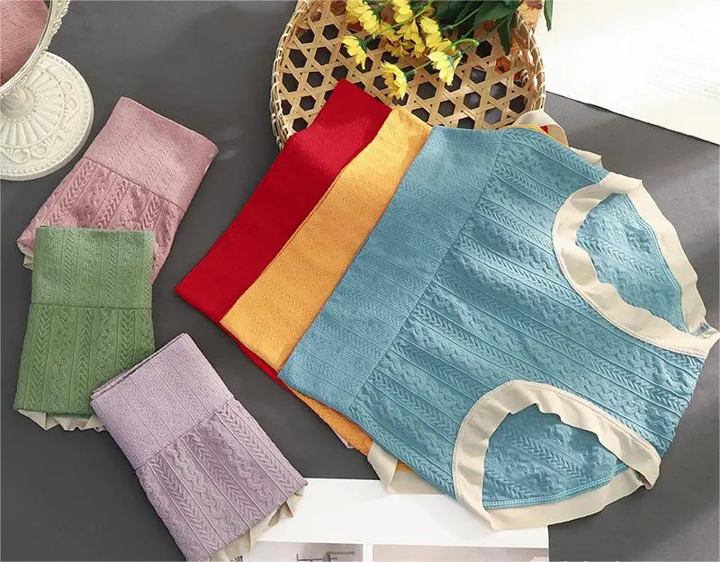 💖【🔥6 komada za 30 EUR】Gaćice visokog struka s efektom povećanja stražnjice, izrađene od najkvalitetnijeg pamuka ✨️ (45-105 kg)