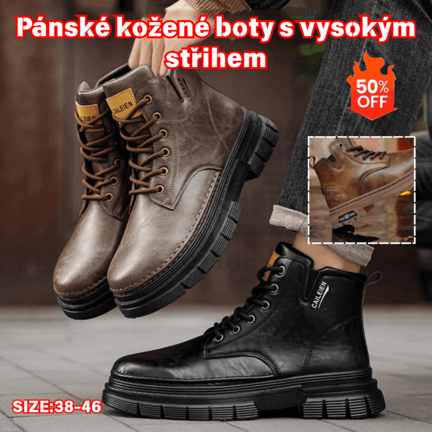 🔥🔥50% de descuento【Tallas 38-46】Nuevas botas Martin altas para hombre de cuero genuino 2026