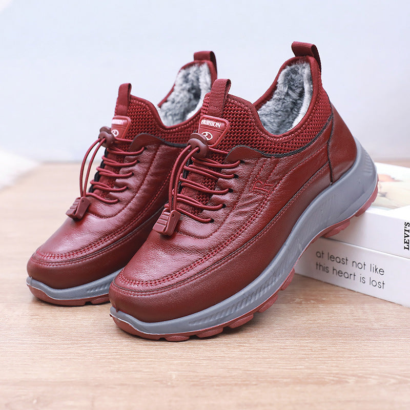 🔥【35-41】2023 otoño e invierno zapatos deportivos y casuales nuevas botas de algodón con suelas suaves antideslizantes--3759624 
