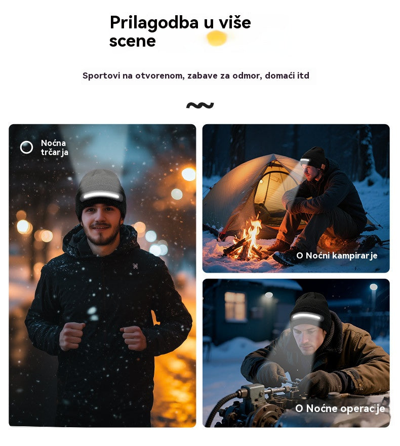 Zimski novi proizvod, 35% popusta🔥🧢Punjava LED kapa s Bluetoothom, unisex, topla, svestrana i moderna💡