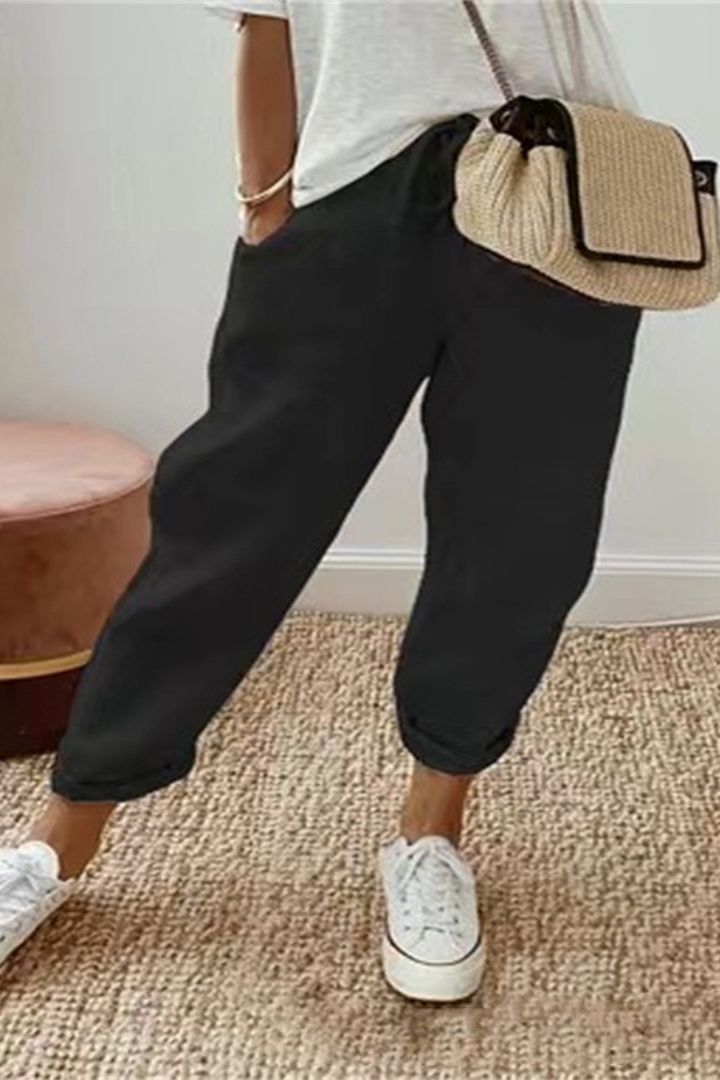 💕👏Último día de rebajas, 50% de descuento😍💕【S-5XL】Nuevos pantalones casuales de lino y algodón para mujer de verano 2026, disponibles en varios colores