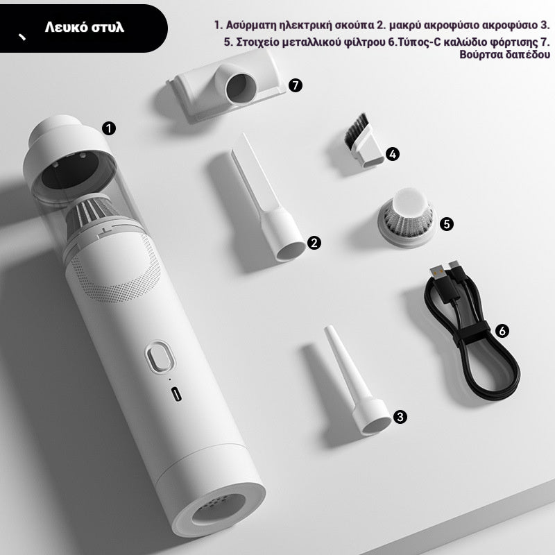 🔥¡Oferta 50%!【Set de 7 piezas】👍Aspiradora de mano superpotente, soplador portátil✅