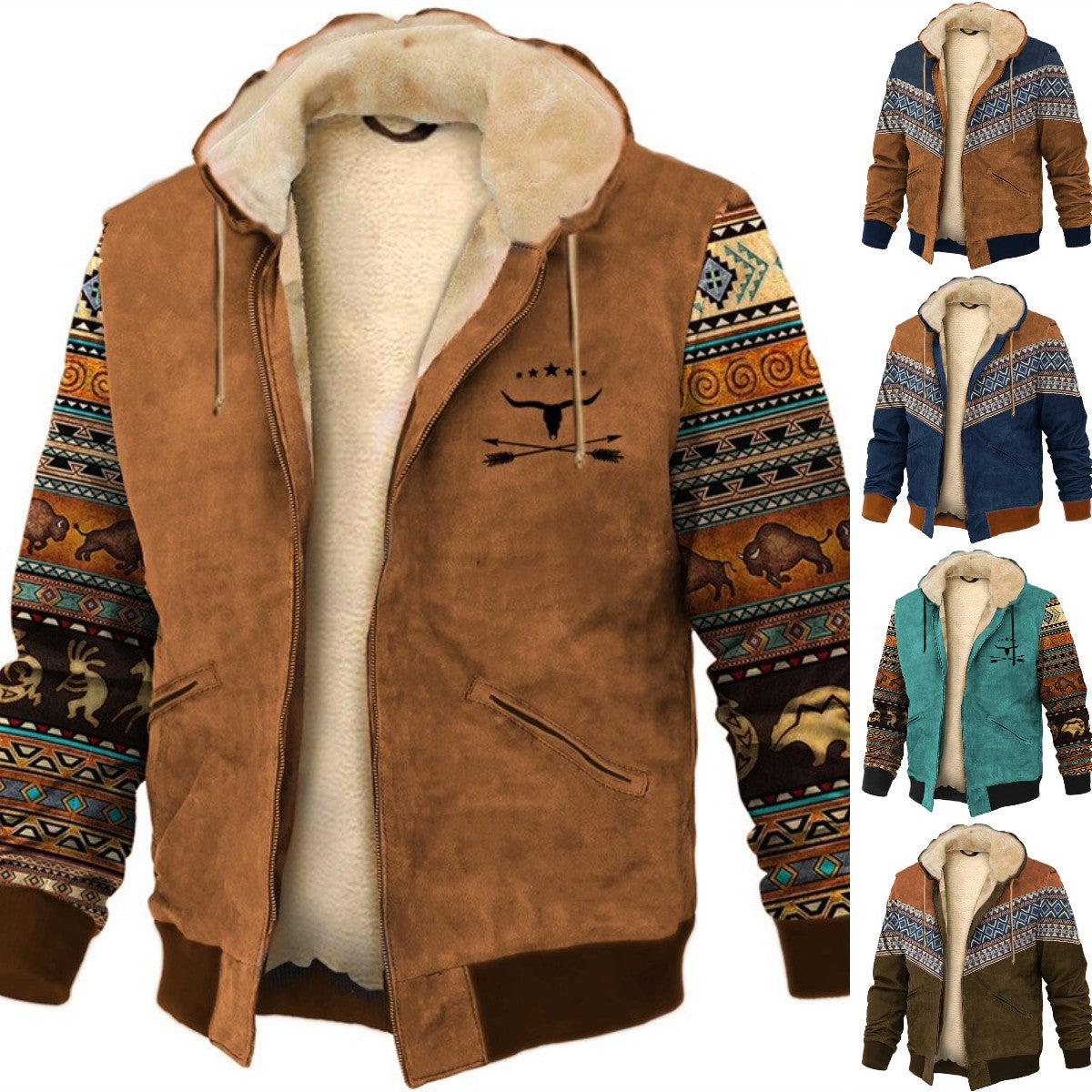 【S-4XL】🔥Moška debela plišasta jakna in topla jopa iz jagnječje volne, sproščen slog, za jesen in zimo