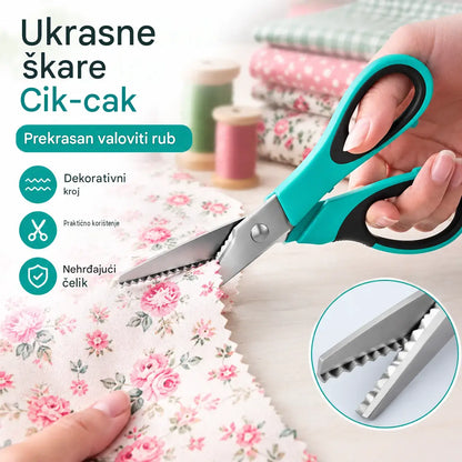 ✂️ Profesionalne nazubljene škare - Oštre nazubljene škare za tkaninu - Plaćanje pouzećem dostupno