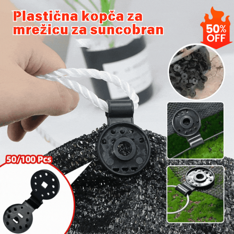 ✨【Kupite 25, dobijte 25 gratis】Kopče za pričvršćivanje crne mreže za sjenu, kopče za foliju za staklenike
