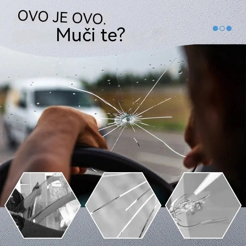 【Set od 3 dijela】🚗 Tekućina za popravak pukotina – Ljepilo za uklanjanje ogrebotina i pukotina – brz popravak, jednostavan i praktičan – Besplatna dostava