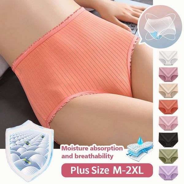 💖(8 piezas) Último día con 50% de descuento: braguita de cintura alta antibacteriana impermeable 