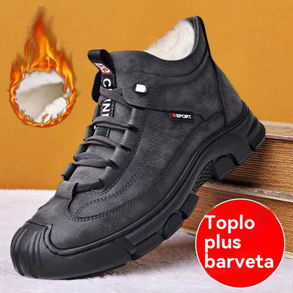 🔥🆕Ograničena ponuda 50% popusta: Muške zimske cipele ❄️👞 Tople, podstavljene, čizme od prave kože