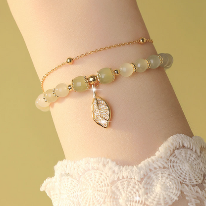 ✨🔥✨【Kup jednu a druhou získáš zdarma】🟢2 náramky z 14K zlata s hetianským nefritem🎁💖