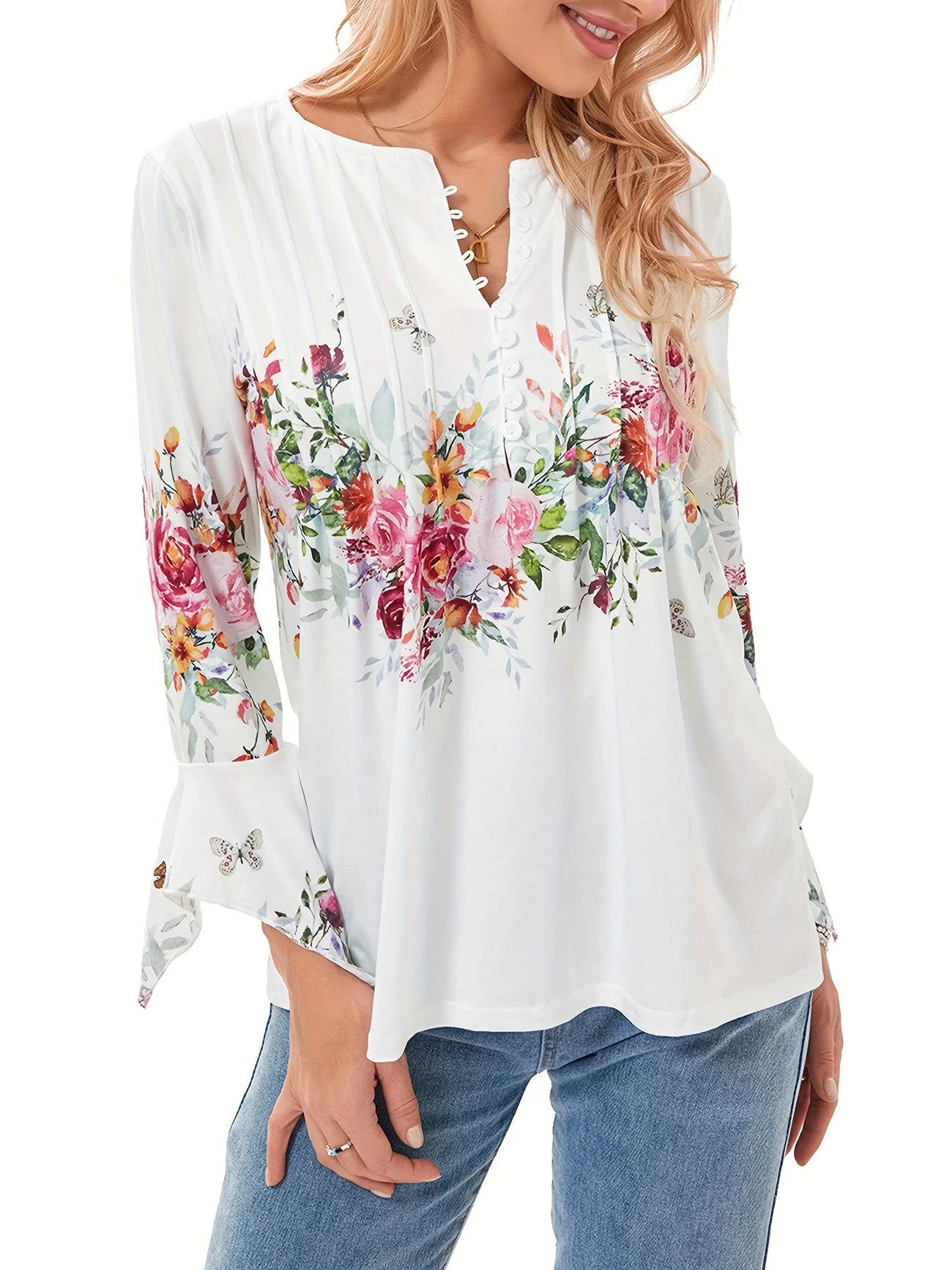👕🥰【Kraj sezone sniženo】[S-5XL] Moderna ženska majica s V-izrezom