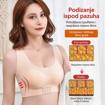🎉ZADNJI DAN RASPRODAJE - 60% POPUSTA⚡Grudnjak s jednostavnim zatvaranjem sprijeda, korekcijom držanja i grudnjakom bez žica za potpunu potporu i udobnost