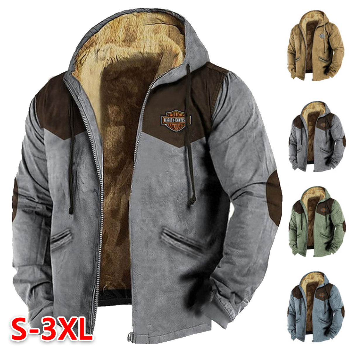 👍🧥[M-5XL] Chaqueta holgada de terciopelo grueso para hombre, otoño e invierno