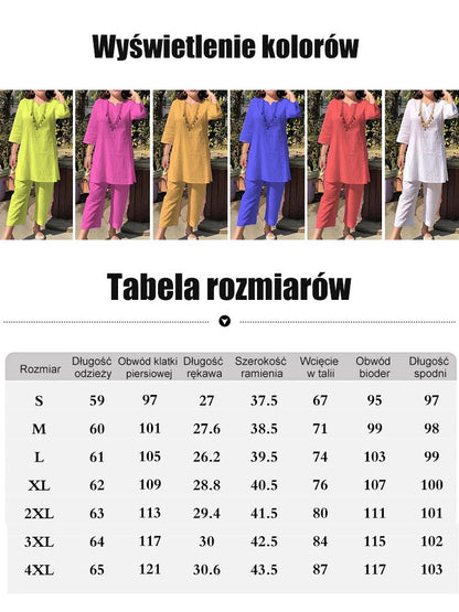 【40-100 kg】[40-100 funti] Ljetno odijelo od pamuka i lana u etničkom stilu