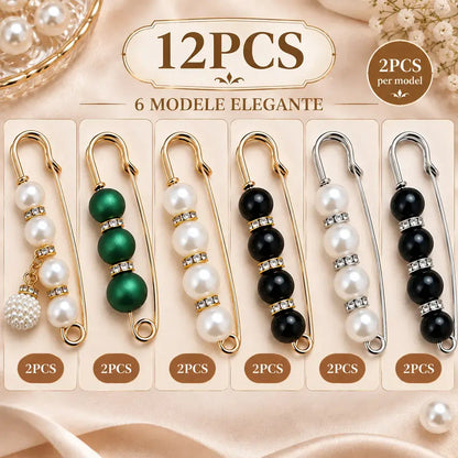 ✨ Elegantne biserne kopče za podešavanje struka i dekoltea (set od 12 komada: 6 modela x 2 komada) 👗 | 💎 Bez krojenja · Elegantno i praktično
