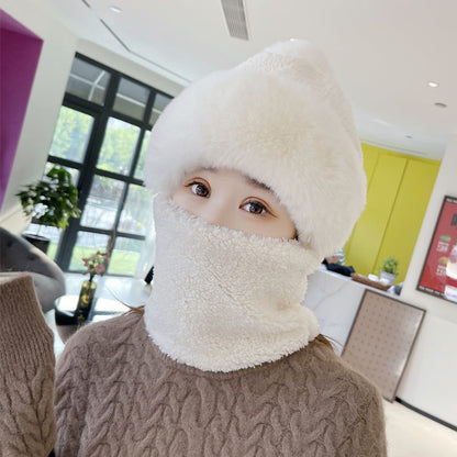 🔥【Compra 1 y llévate 1 gratis】Nuevo gorro y bufanda de lana de cordero para invierno, gruesos y cálidos, indispensables para exteriores y oficina.