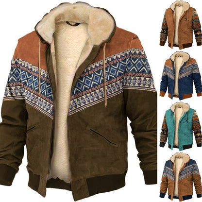 【S-4XL】🔥Chaqueta de felpa gruesa y sudadera cálida de lana de cordero para hombre, casual, otoño e invierno.
